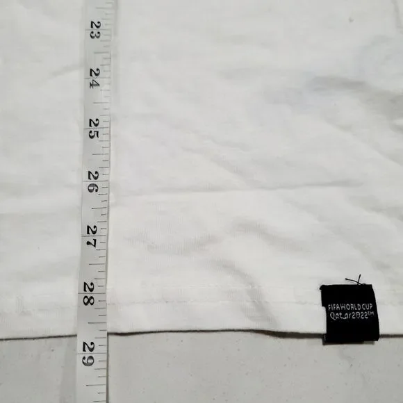 NWT FIFA World Cup Qatar 2022 T-Shirt L White Long Sleeve Graphic New - Picture 3 of 11